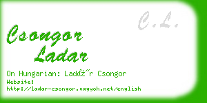 csongor ladar business card